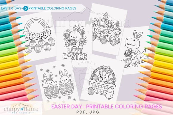 Download EASTER DAY- 6 PRINTABLE COLORING PAGES - Printable coloring pages Collection