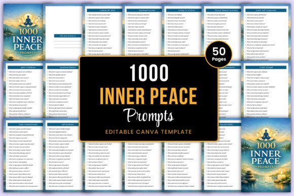 Download 1000 Inner Peace Prompts Canva Kdp - Canva kdp Collection