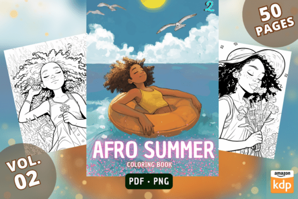 Download Afro Summer, Relaxing Coloring Book, V2 - Relaxing coloring book Collection