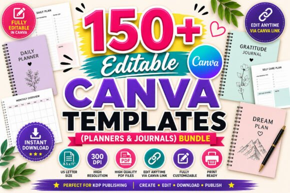 Download 150+ Editable Canva KDP Templates - Canva kdp Collection