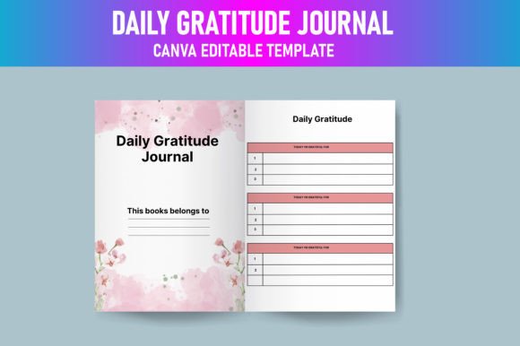 Download Daily Gratitude Journal Canva KDP - Canva kdp Collection