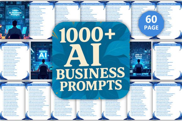Download 1000+ AI Business Prompts Book Canva Kdp - Canva kdp Collection