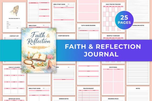 Download Faith &amp; Reflection Journal Canva KDP - Canva kdp Collection