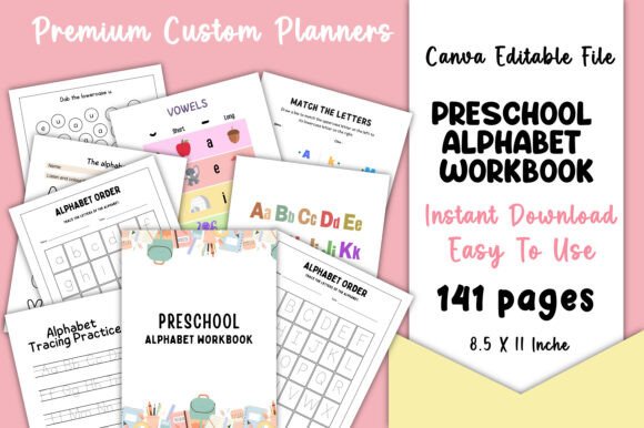 Download Preschool Alphabet Workbook Canva KDP - Canva kdp Collection