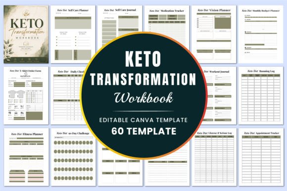 Download Keto Transformation Workbook Canva Kdp - Canva kdp Collection