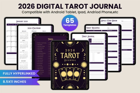 Download 2026 Digital Tarot Journal Canva Kdp - Canva kdp Collection