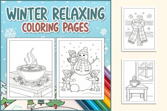 Download Winter Relaxing Coloring Pages - Premium Resources